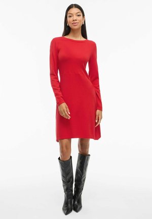 VIHELLIE LANGÄRMELIGES - Džemperkleita - mars red