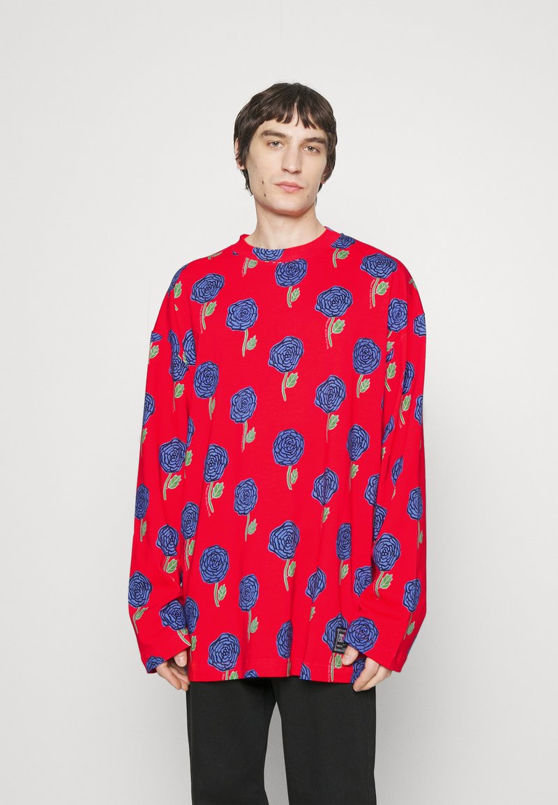 Versace Jeans Couture INTERLOCK PRINT ROSES - Φούτερ - chilli