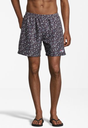 SEOUL AOP - Surfshorts - black paisley aop