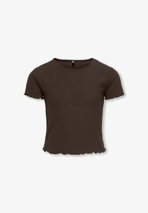 ONLY GIRLS, KOGNELLA S/S O-NECK TOP NOOS JRS - T-shirt basic - coffee bean
