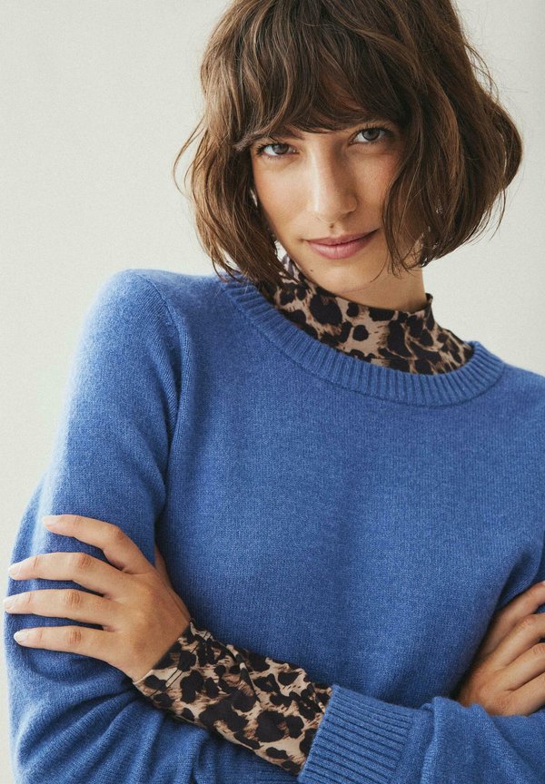 VIRIL O-NECK  - Strickpullover - blau