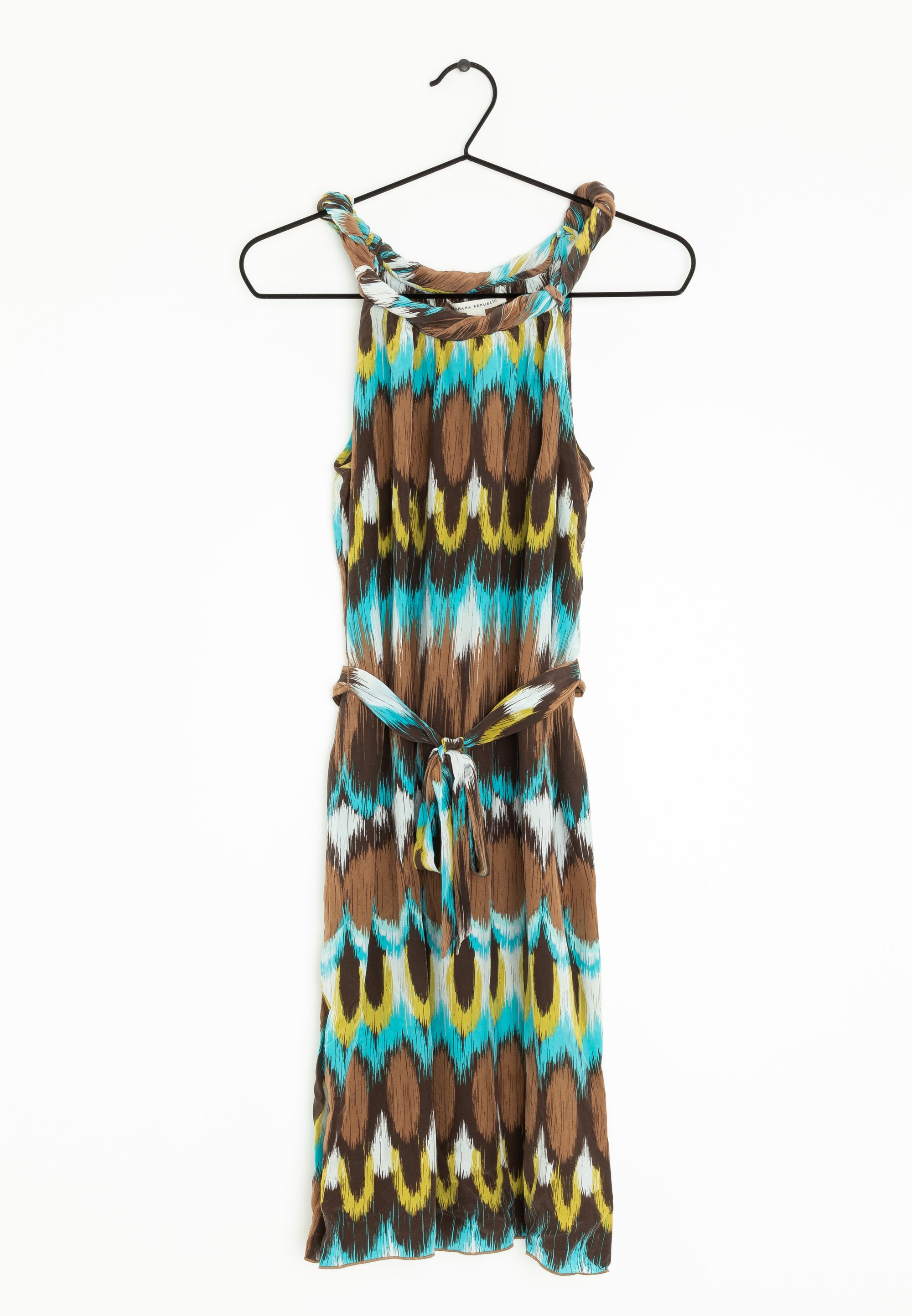 Banana Republic Day dress - brown / turquoise/ yellow/brown - (Pre-owned) -  Zalando.ie