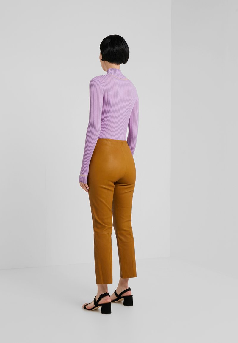 By Malene Birger Florentina Leather Trousers Tobacco Zalando Ie