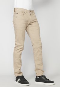 Koroshi STRETCH - Džíny Straight Fit - beige