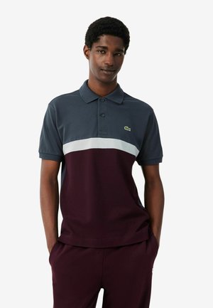 Lacoste, LACOSTE - - Polo - gris fonce   marron-wmk
