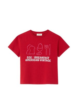 FIZVALLEY - T-shirt imprimé - groseille vintage