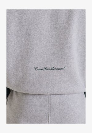 SIKSILK, GRAPHIC HOODIE. - Felpa con cappuccio - grey marl teal