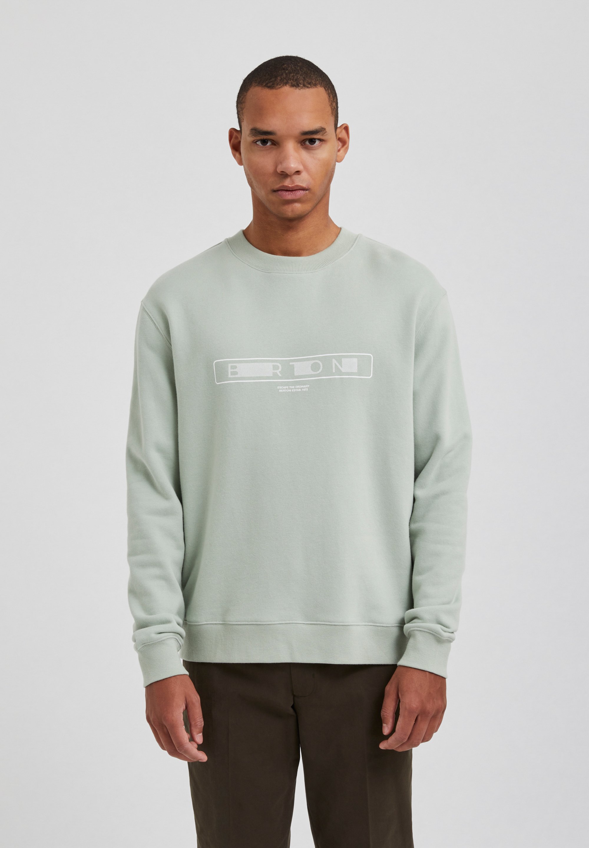 Bertoni INGVAR - Sweater - aqua grey/lichtgroen - Zalando.nl