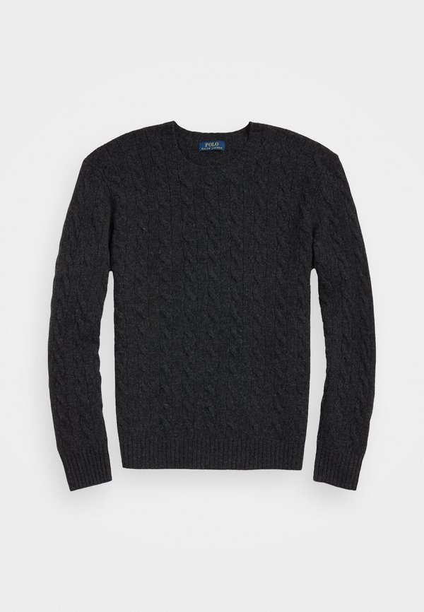 CABLE KNIT WOOL CASHMERE JUMPER - Jumper - dark granite heather4
