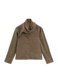 GARMENT WITH TIE AT THE NECK - Skjortebluser - brown