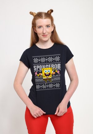 SPONGEBOB SQUAREPANTS DANCING SPONGE - Camiseta estampada - navy blue