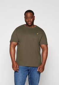 Pier One 2 PACK - Pamata T-krekls - bordeaux/khaki