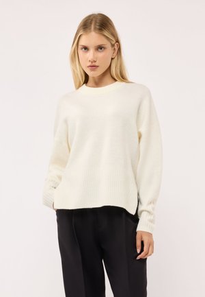 Terranova, MAGLIA TINTA UNITA - Maglione - bianco melange