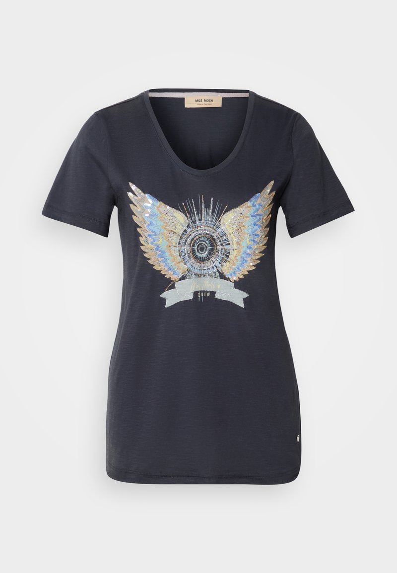 MOS MOSH T-shirt print donkerblauw