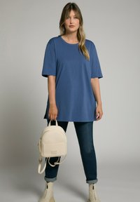 Ulla Popken PLUS SIZE SHORT SLEEVE TEE  - T-Shirt basic - helles segelblau