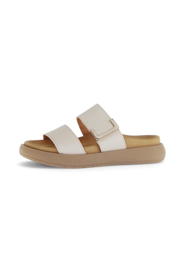 Pantolette flach - beige