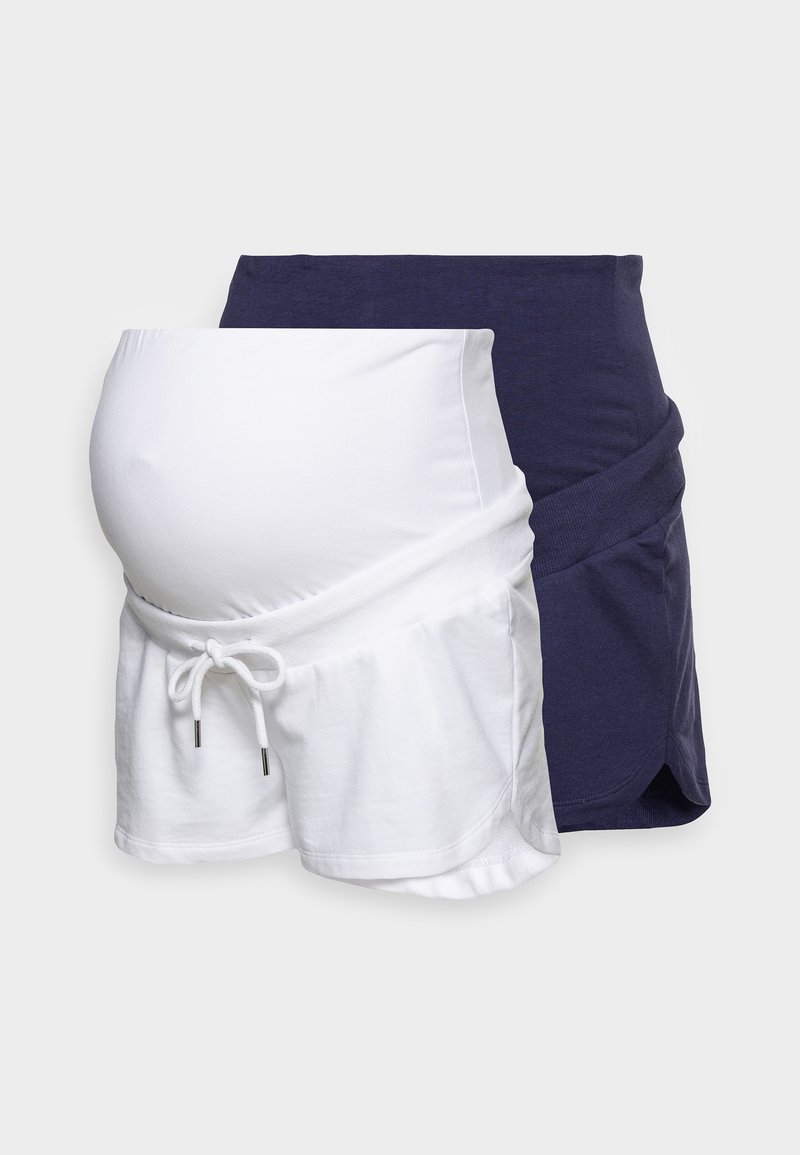 Even&Odd Maternity 2 PACK - Σορτς - white/dark blue