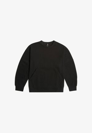 G-STAR, CONSTRUCTED LOOSE SWEATER - Sweatshirt - dk black