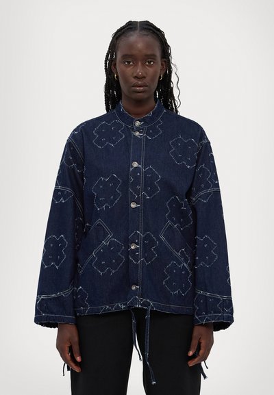 Henrik Vibskov SMILEY JACKET - Džínová bunda - dark needle punch