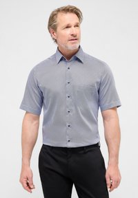 Eterna BEDRUCKTES -KURZARM MODERN FIT - Overhemd - blau