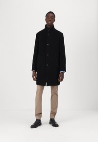 Tommy Hilfiger STAND COLLAR MIX COAT - Klasičan kaput - black
