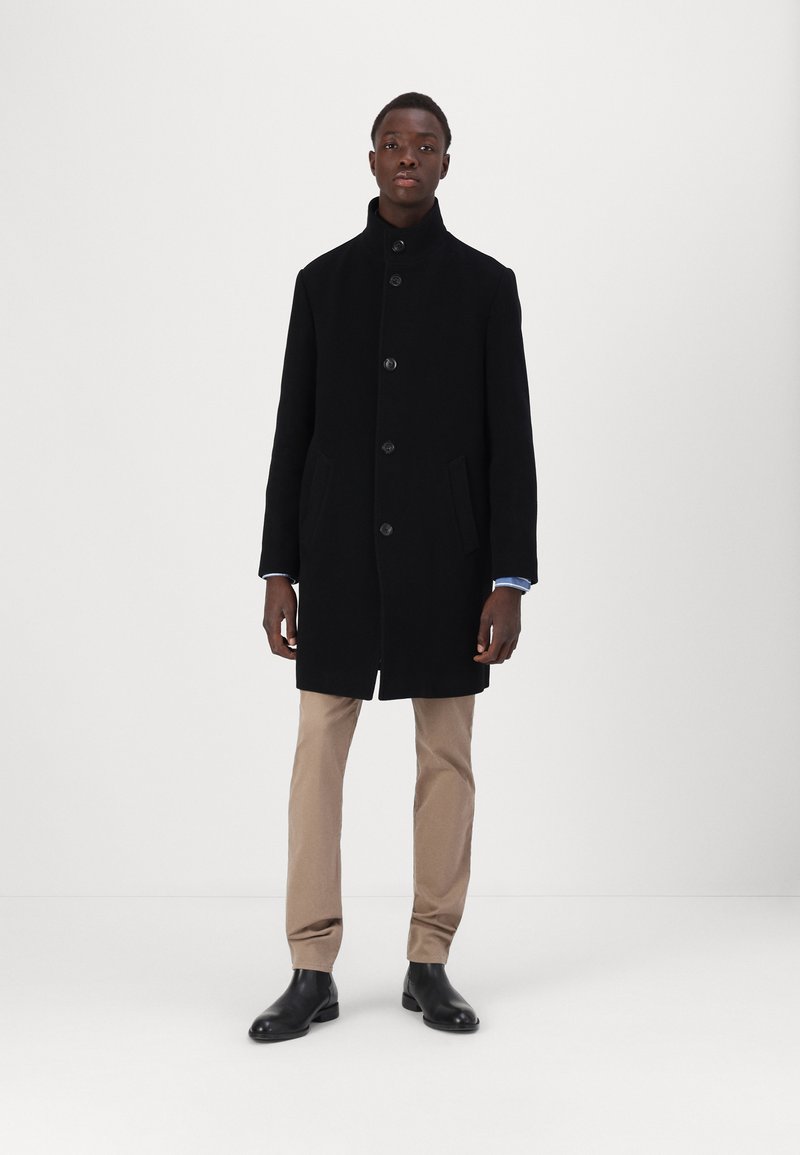 Tommy Hilfiger STAND COLLAR MIX COAT - Klasičan kaput - black
