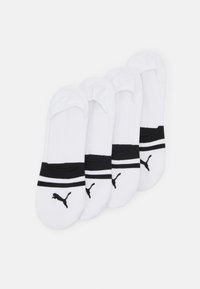 Puma HERITAGE FOOTIE UNISEX 4 PACK - Nogavice - white