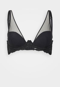 CHARLOTTE SHEER OVERLAY DEMI BRA - Sutiã triangular - black