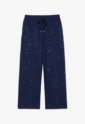 Oltre, JOGGERS IN FELPA CON PAILLETTES - Træningsbukser - blu