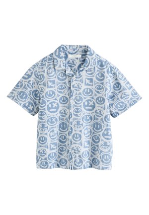 Next REGULAR FIT - SHORT SLEEVES REVERE COLLAR ALL OVER PRINT - Pluus - blue face aop