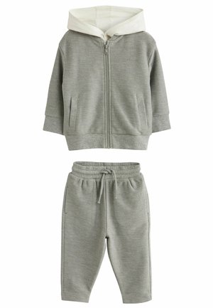 3 PIECE JERSEY BOMBER AND JOGGER SET - Träningsset - pale grey