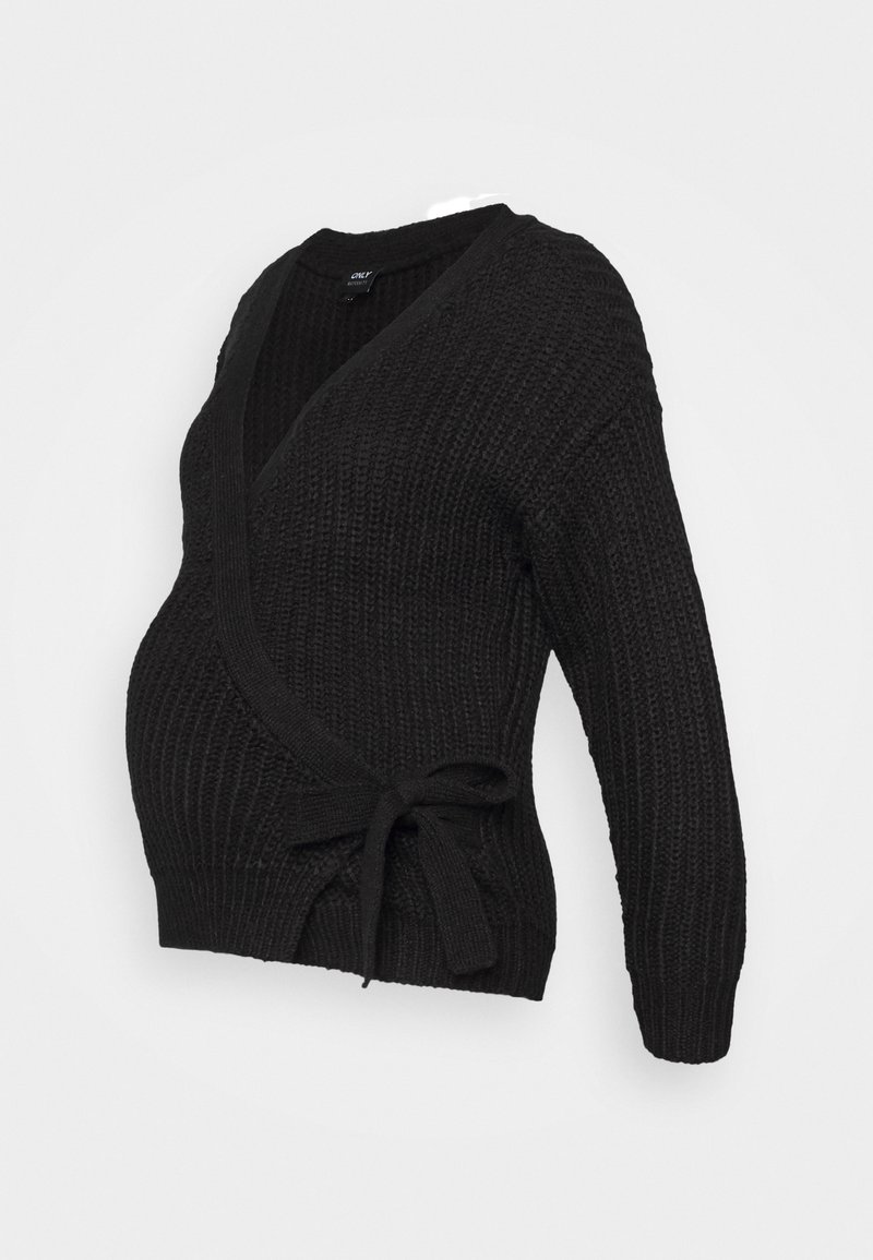 ONLY MATERNITY OLMBREDA WRAP CARDIGAN - Casaco de malha - black