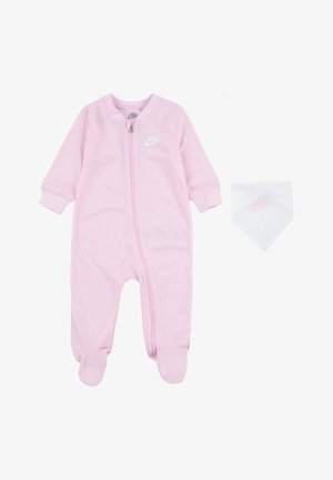 NIKE BABY FOOTED COVERALL AND BIB UNISEX SET - Overal - pink foam