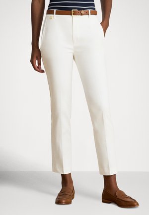 Lauren Ralph Lauren DOUBLE FACED STRETCH COTTON TROUSER - Stoffhose - white