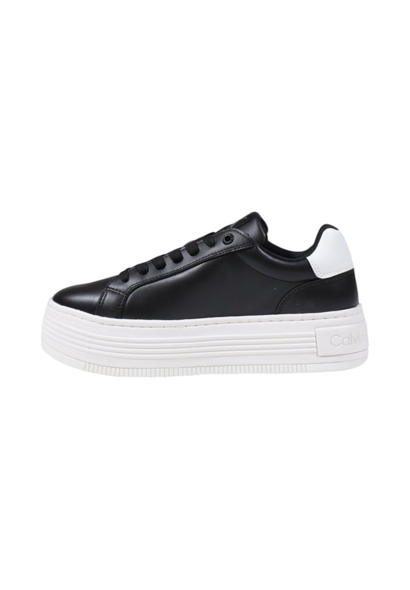 Calvin Klein Jeans BOLD FLATF LOW LACE - Sneakers basse - black/white