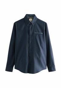 TEXTURED TRIMMED REGULAR FIT SINGLE CUFF - Camisa - navy blue double collar