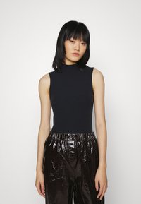 KnowledgeCotton Apparel SUSAN HIGH NECK - Top - black jet