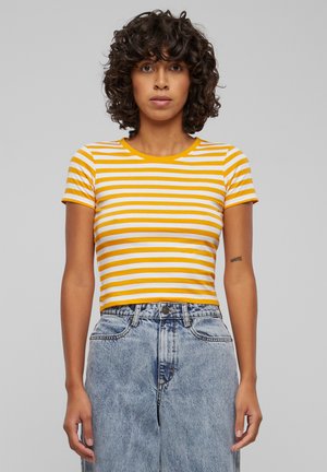 SHORT STRIPED TEE - Print T-shirt - white magicmango