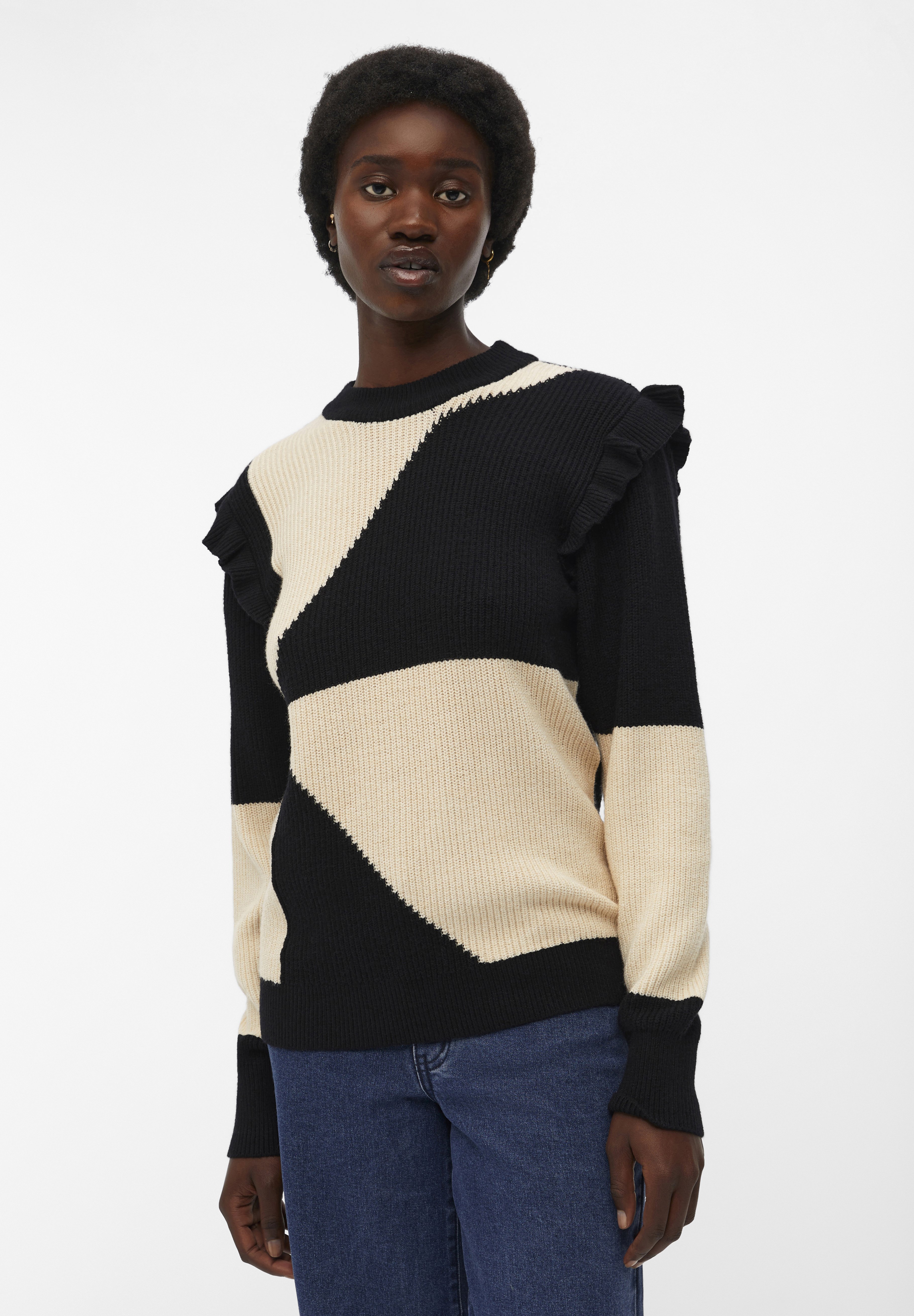 Antraciet OBJECT Gilet OBJMALENA S/L KNIT VEST DIV