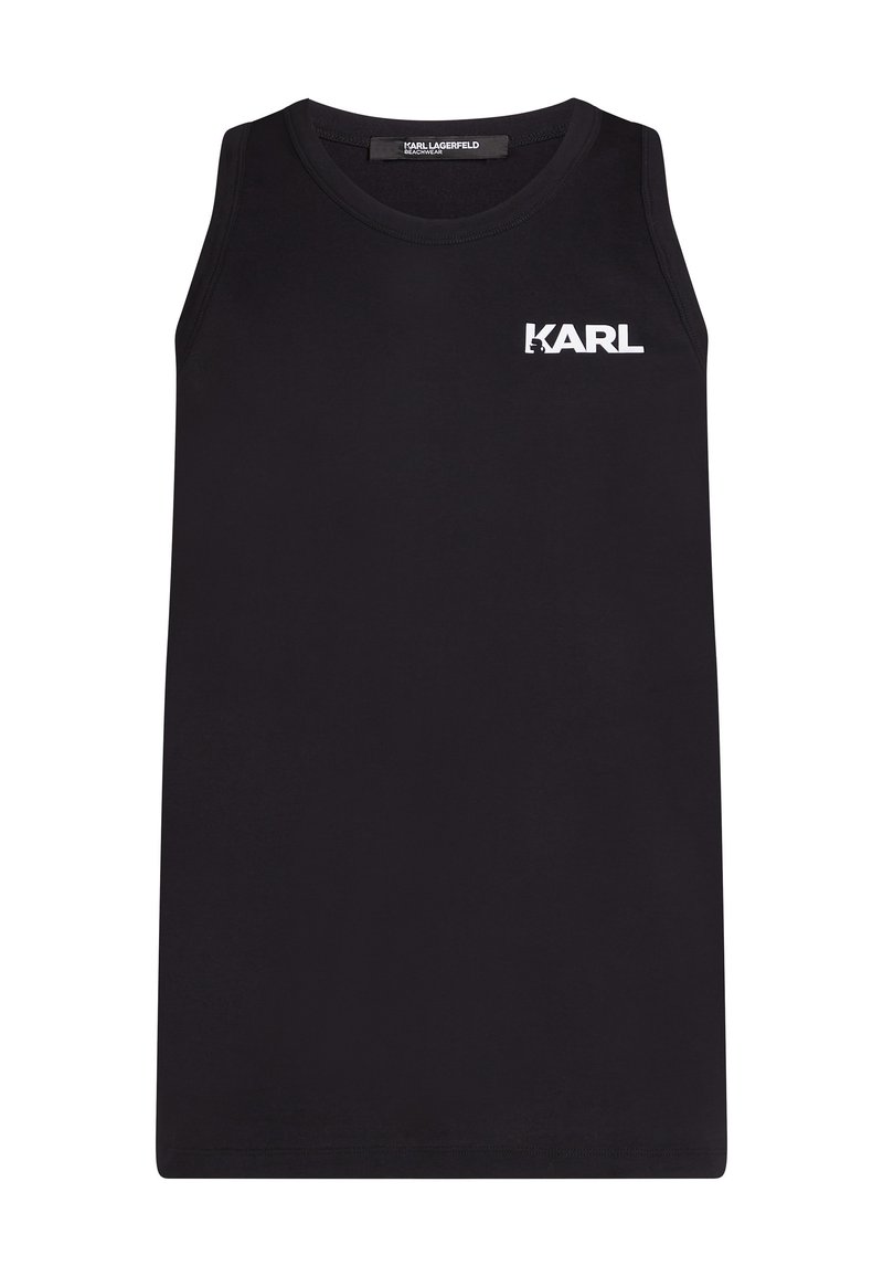 KARL LAGERFELD KARL LOGO TANK TOP - Badtröja - black/svart - Zalando.se