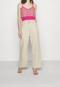 VILA Top - mottled beige
