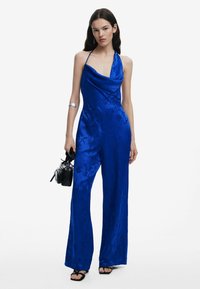 Desigual ASYMMETRIC WIDE LEG FLUID - Kombinezon - blue