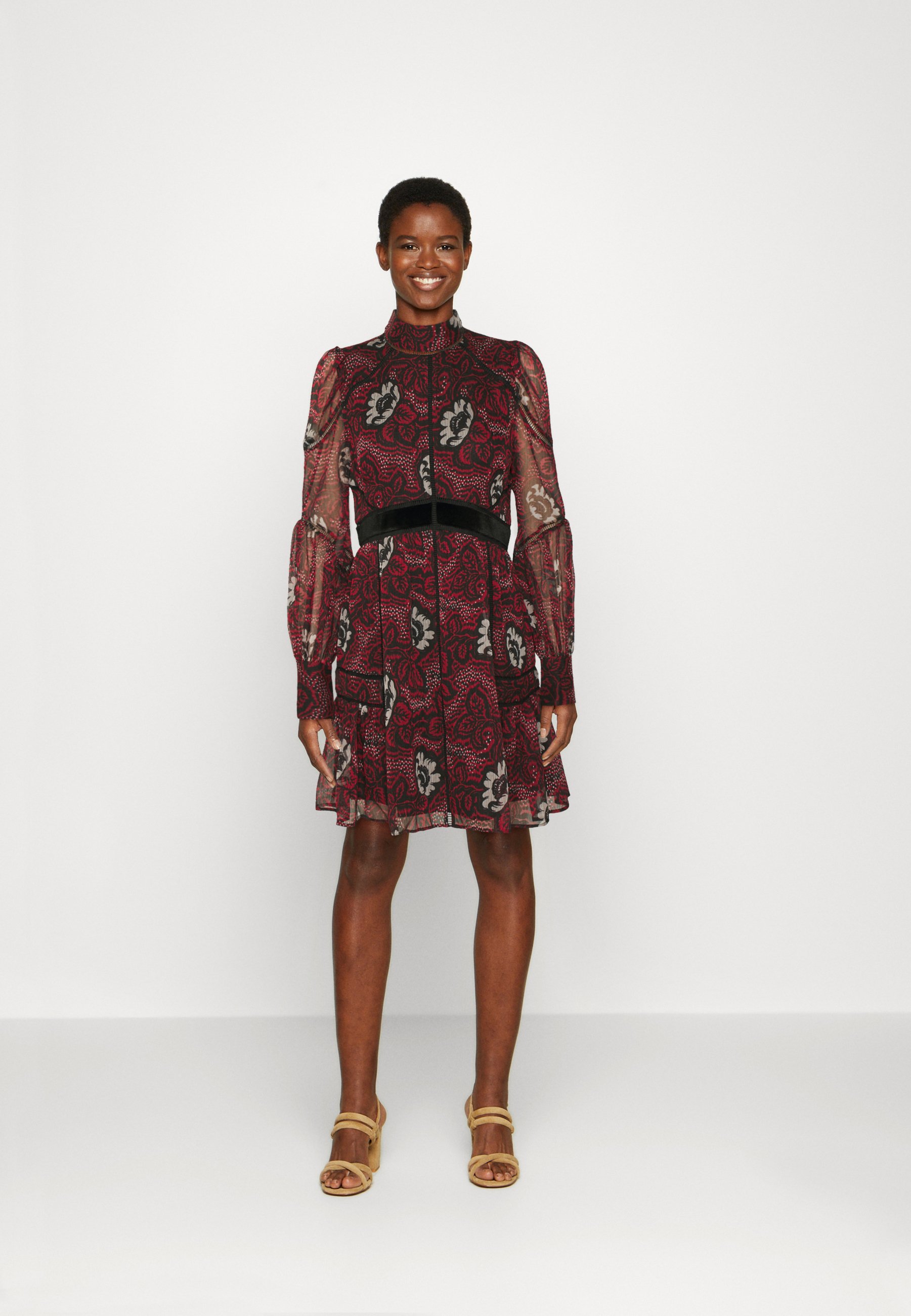 Robe Ted Baker En Coton - Taille 3 (US 6) - Coupe A-Line Marron | Occasion Très Bon état