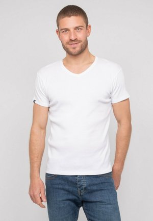 COL V WILLIAM - T-shirt basique - blanc