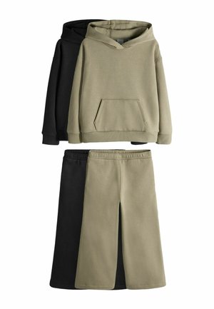 REGULAR FIT - 2 PACK WIDE LEG JOGGERS SET - Dressikomplekt - black khaki