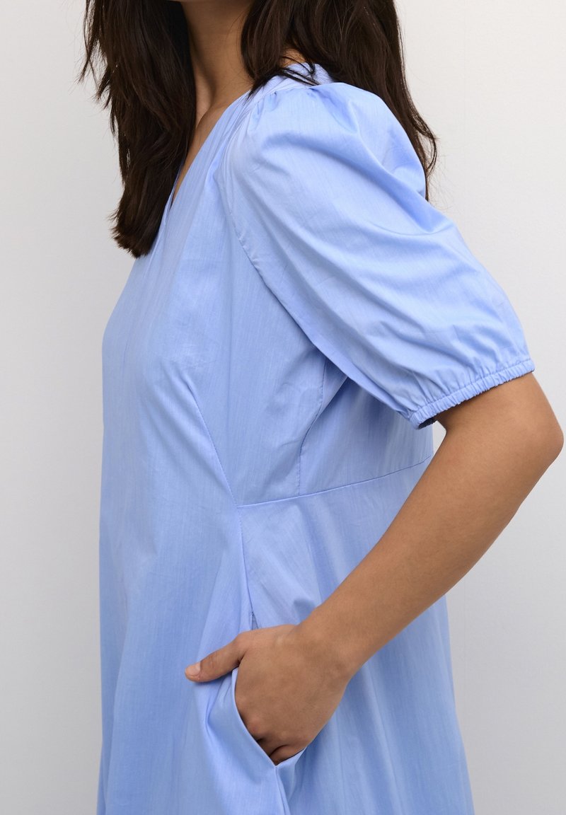Robe Femme Bleu Damas à Carreaux - Taille M, Style Bustier Sans Manches, Neuf Sans étiquette