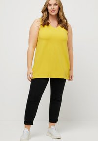 Ulla Popken ÄRMELLOS - Top - yellow