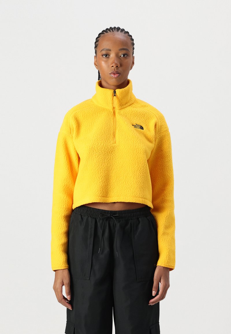 The North Face CROP - Felpa in pile - summit gold