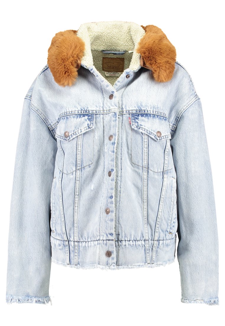 oversized sherpa trucker jacket in killing me softly
