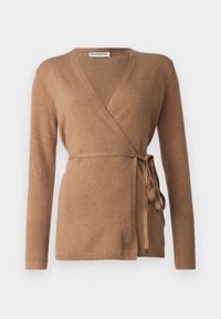 WRAP CARDIGAN - Casaco de malha - dark beige